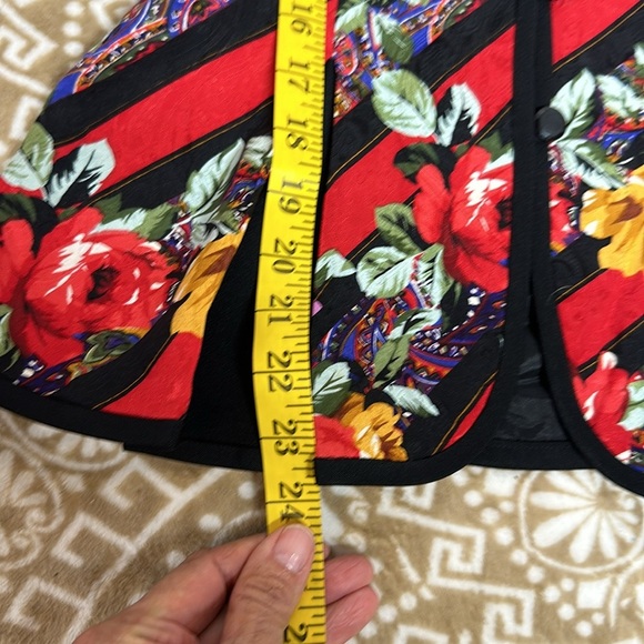 Vintage Richard Warren 100% Silk Floral Jacket - Picture 8 of 11